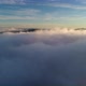 Drone Flight Above Moving Cloudscape