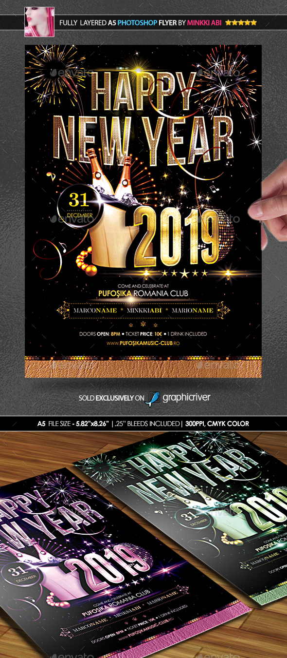 2019 New Year Poster/Flyer - Flyers Print Templates
