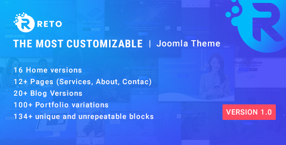 Reto - Best Customizable Joomla Theme With Page Builder - Joomla CMS Themes