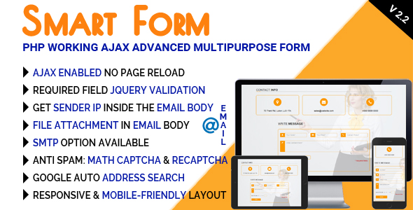 SmartForm - PHP Working Ajax Advanced Multipurpose Form - CodeCanyon Item for Sale