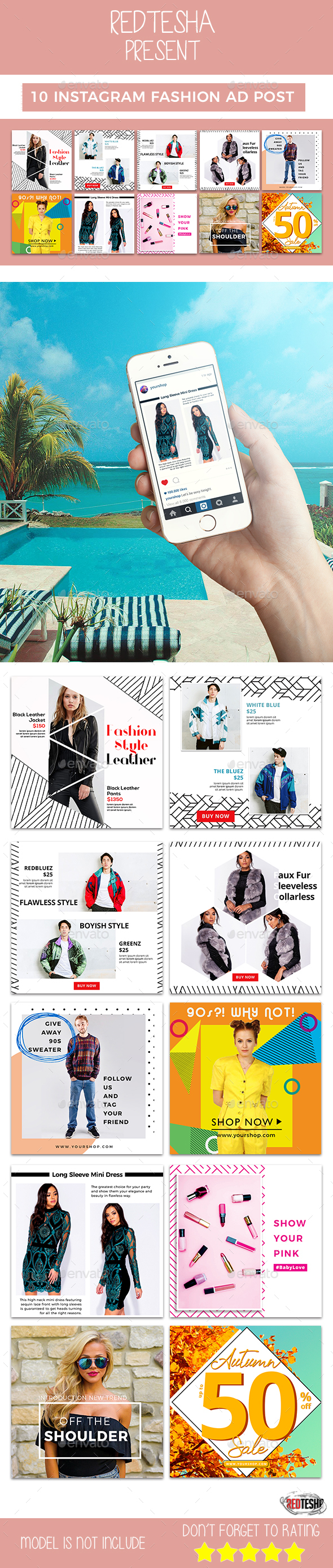 Instagram Fashion Banner #16 - Banners & Ads Web Elements