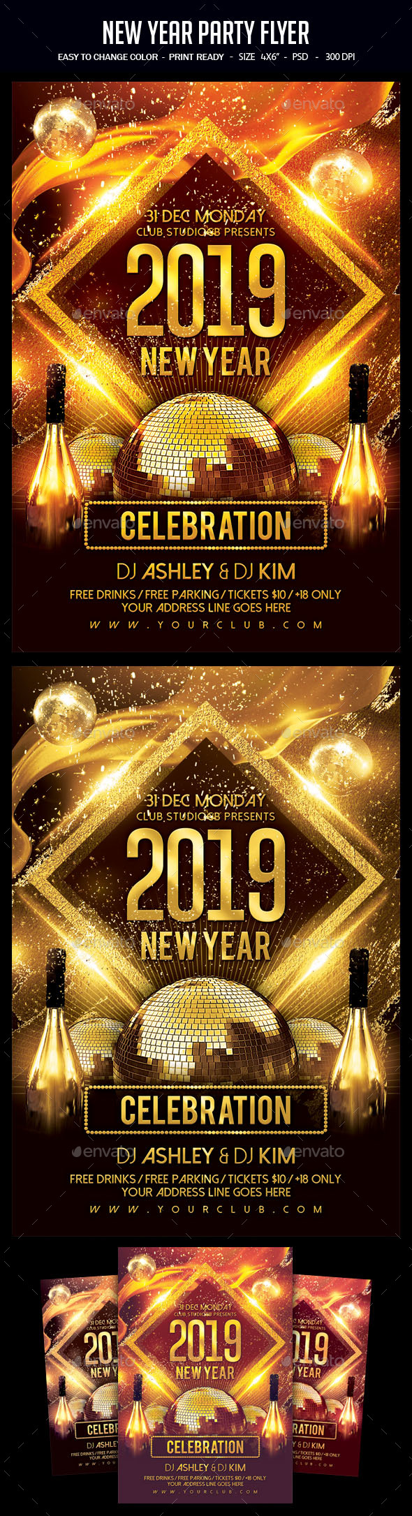 New Year Party Flyer - Clubs & Parties Events