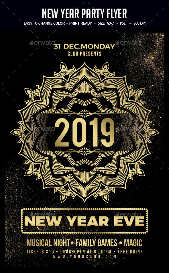 New Year Party Flyer - Clubs & Parties Events