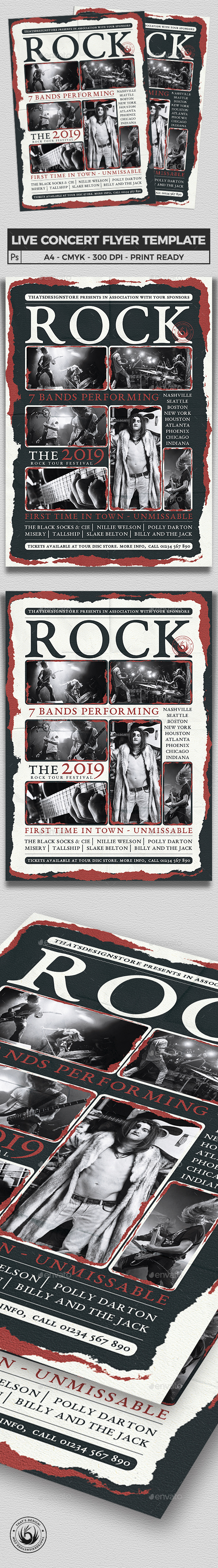 Live Concert Flyer Template V9 - Concerts Events