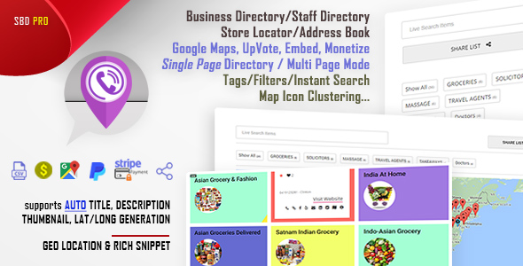 Simple Business Directory with Maps, Store Locator, Distance Search - CodeCanyon Item for Sale