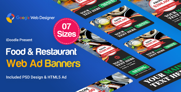 Food & Restaurant Banners Ad Template