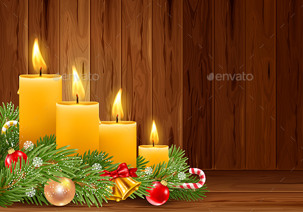 Christmas Candles - Christmas Seasons/Holidays