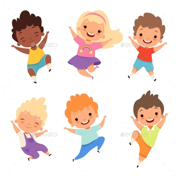 Jumping Kids - People Characters