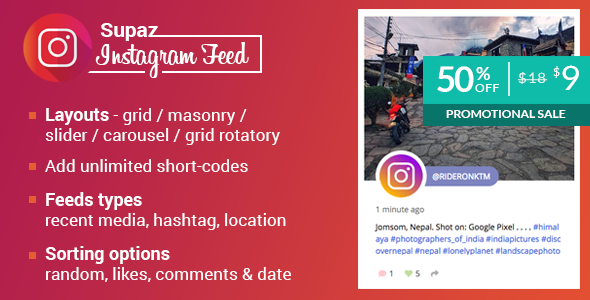 Supaz Instagram Feeds - CodeCanyon Item for Sale