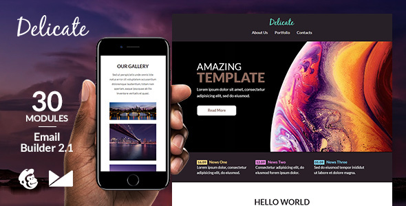 Delicate Responsive Email - ThemeForest 22679567