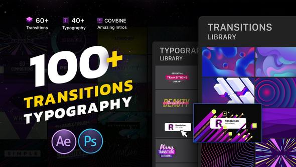 TransitionsTypography Library - VideoHive 22551659