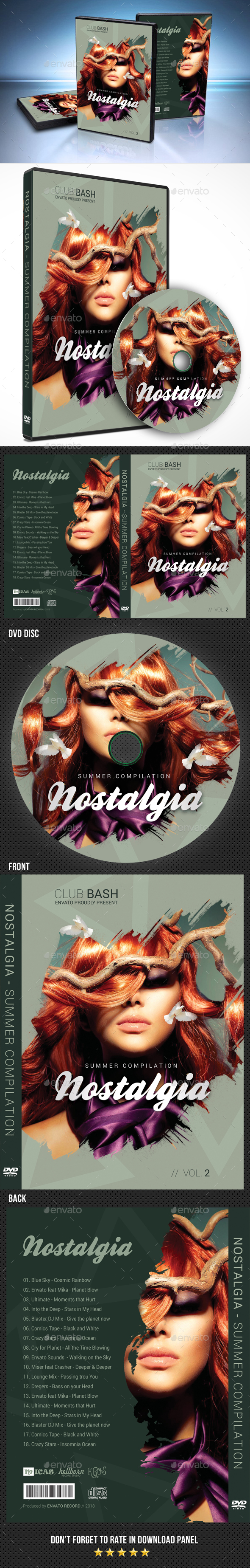 Nostalgia DVD Cover Template - CD & DVD Artwork Print Templates