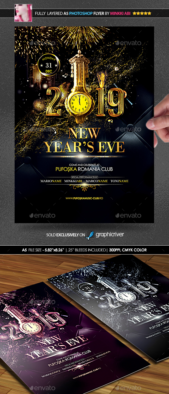 Deluxe New Year Poster/Flyer - Events Flyers