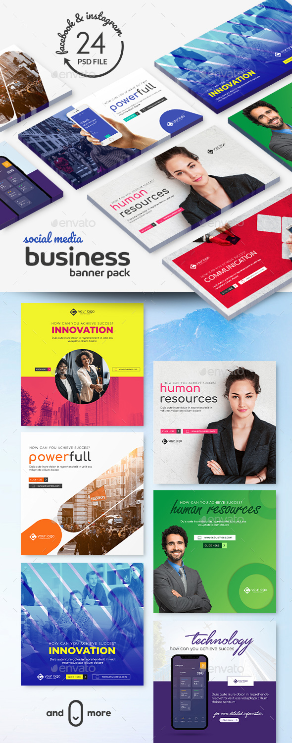 Business Banner Pack - Banners & Ads Web Elements
