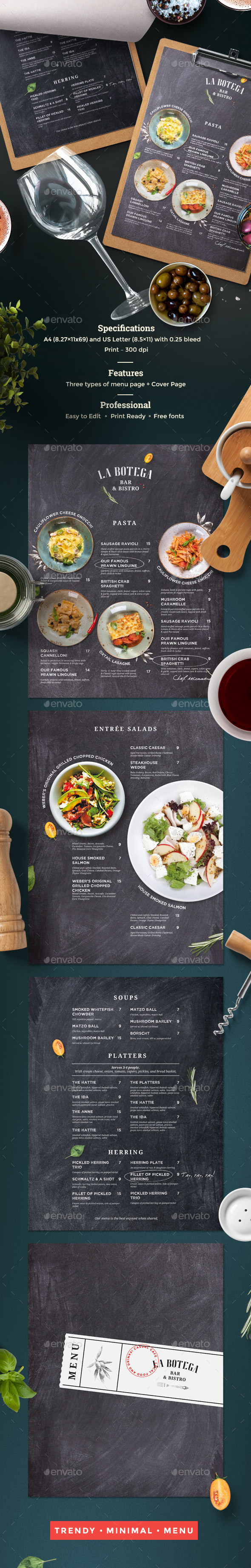 Restaurant Menu - Food Menus Print Templates