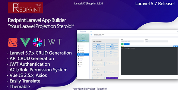 Redprint Laravel App Builder CRUD Generator Plus - CodeCanyon Item for Sale