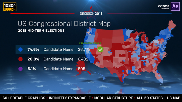 2022 Midterm Election Map | State Congressional Districts
