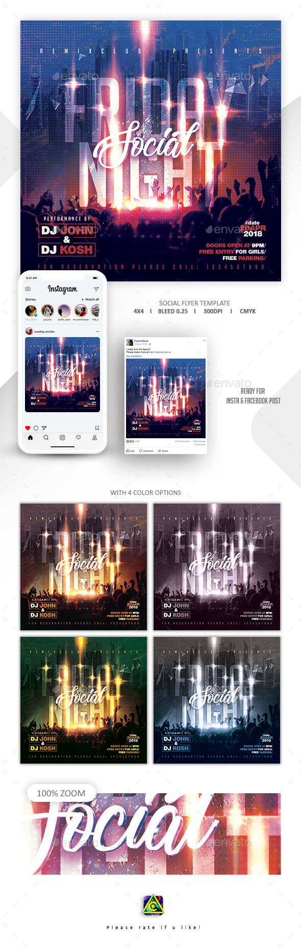 Night Club Flyer Template - Clubs & Parties Events