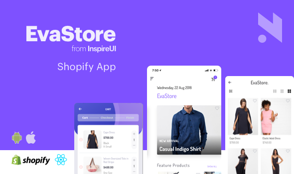 EvaStore - Shopify mobile store by React Native and GraphQL - CodeCanyon Item for Sale