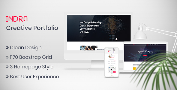 Indra | Creative Portfolio PSD Template