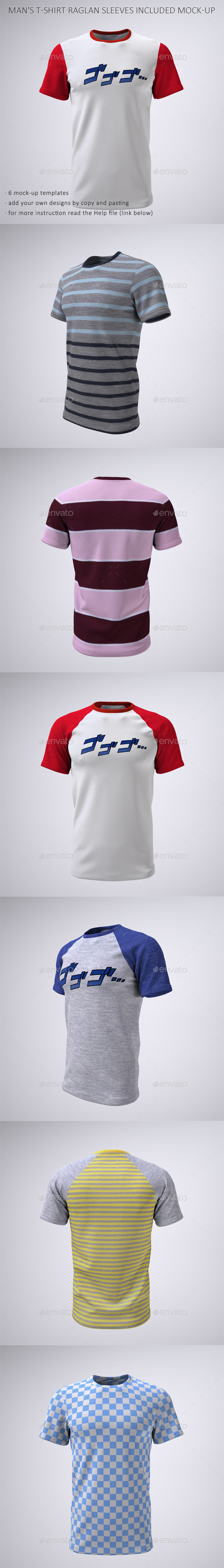 T-Shirt With Short or Raglan Sleeves Mock-Up - T-shirts Apparel