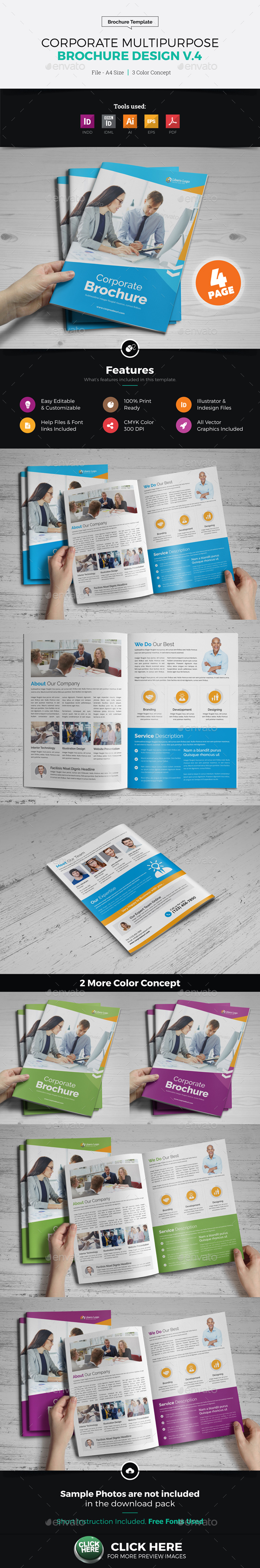 Corporate Multipurpose Brochure Design v4 - Corporate Brochures