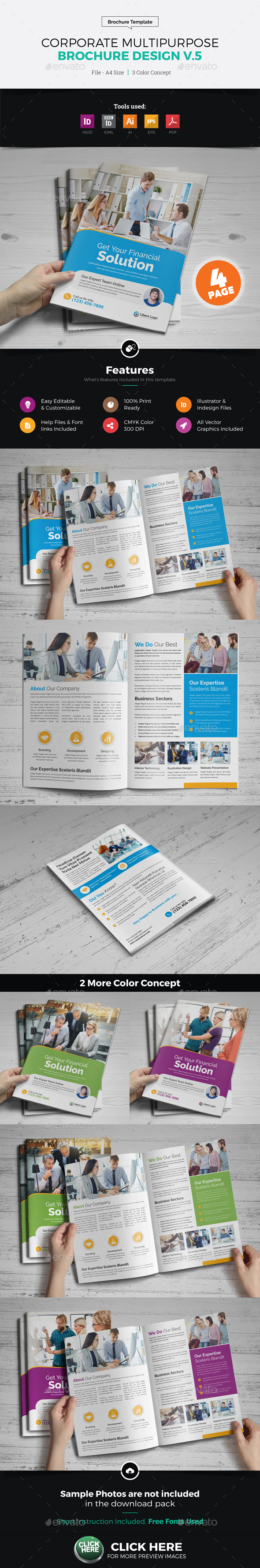 Corporate Multipurpose Brochure Design v5 - Corporate Brochures