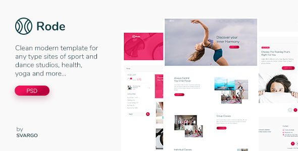 Rode - Sport and Health PSD Template - Health & Beauty Retail