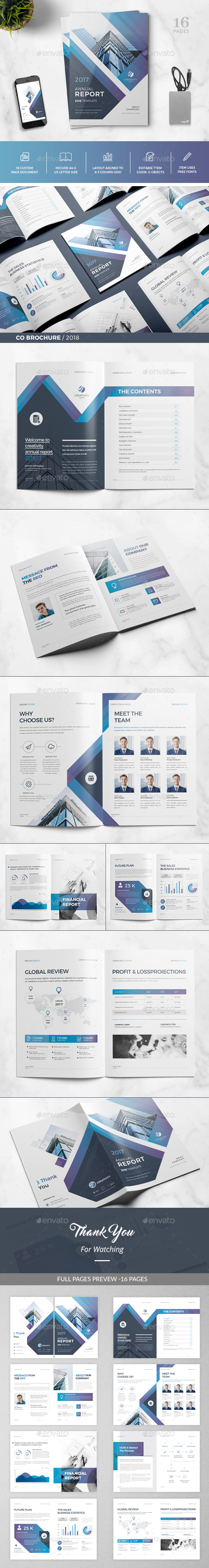 Annual Report Template - Corporate Brochures