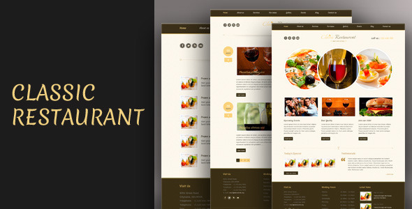 Exceptional Classic Restaurant - Responsive Theme Css3/Html5