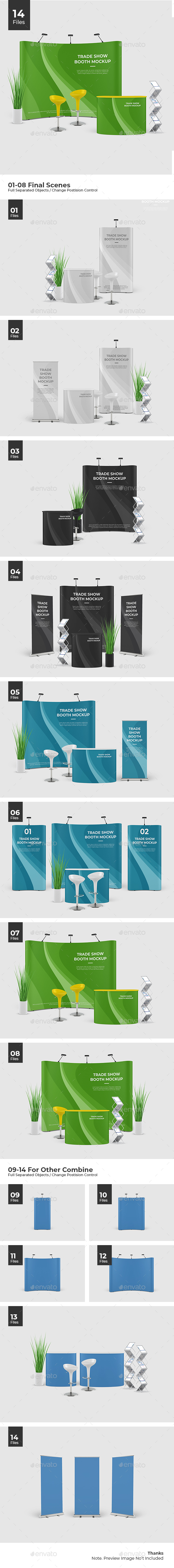 Event Stand / Trade Show Booth Mockup / Pop Up Stand - Signage Print