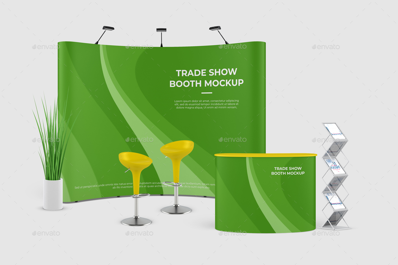 Download Event Stand Trade Show Booth Mockup Pop Up Stand By Docqueen Graphicriver