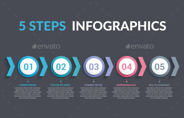 5 Steps Infographics - Infographics