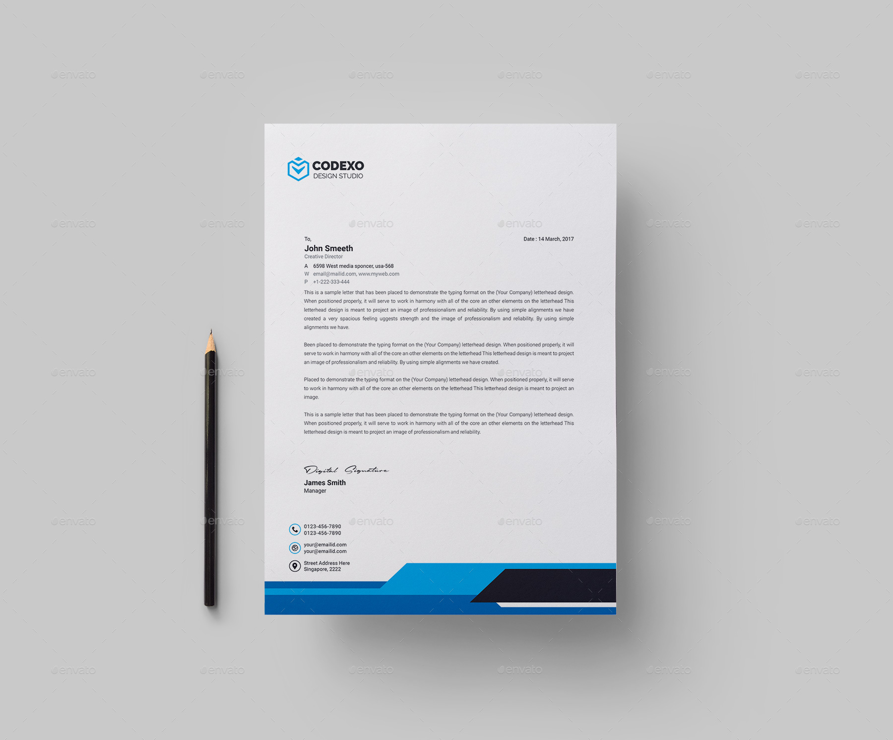 Creative Letterhead Template, Print Templates | GraphicRiver