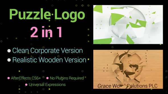 Puzzle Logo - Corporate and Wooden
