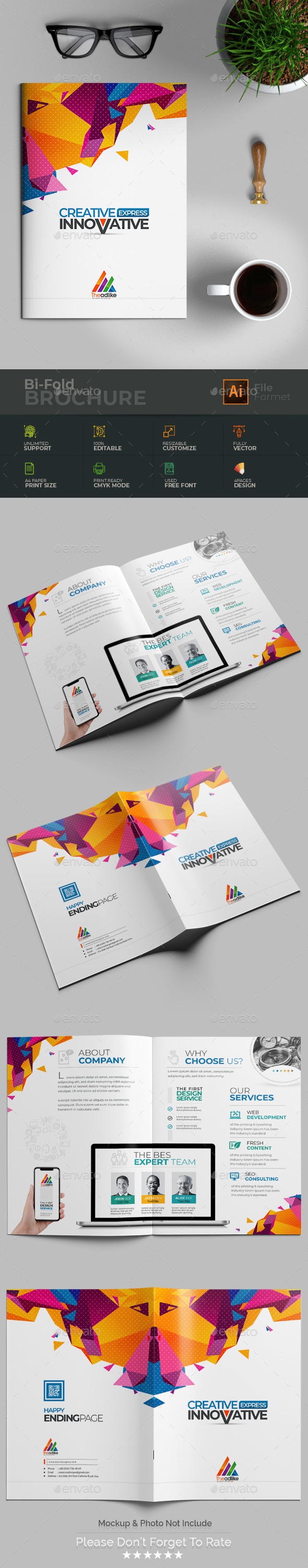 Bi-Fold Brochure - Brochures Print Templates
