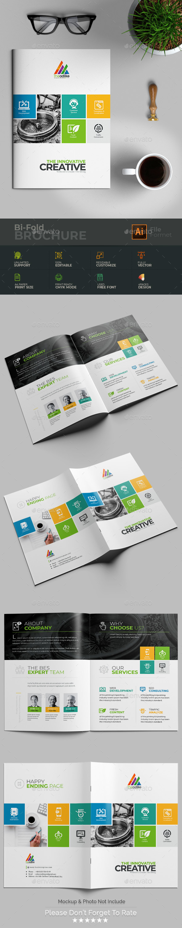 Bi-Fold Brochure - Brochures Print Templates