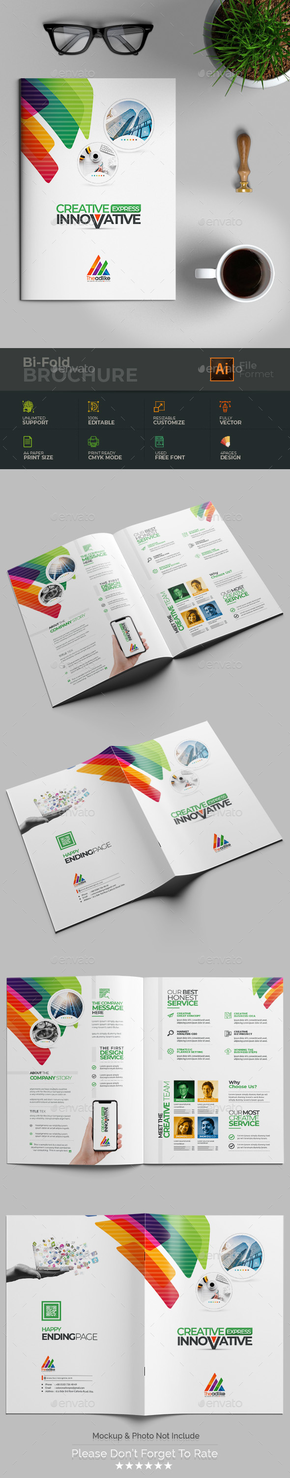 Bi-Fold Brochure - Brochures Print Templates