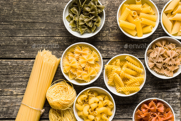 Various types of italian pasta. Stock Photo by jirkaejc | PhotoDune