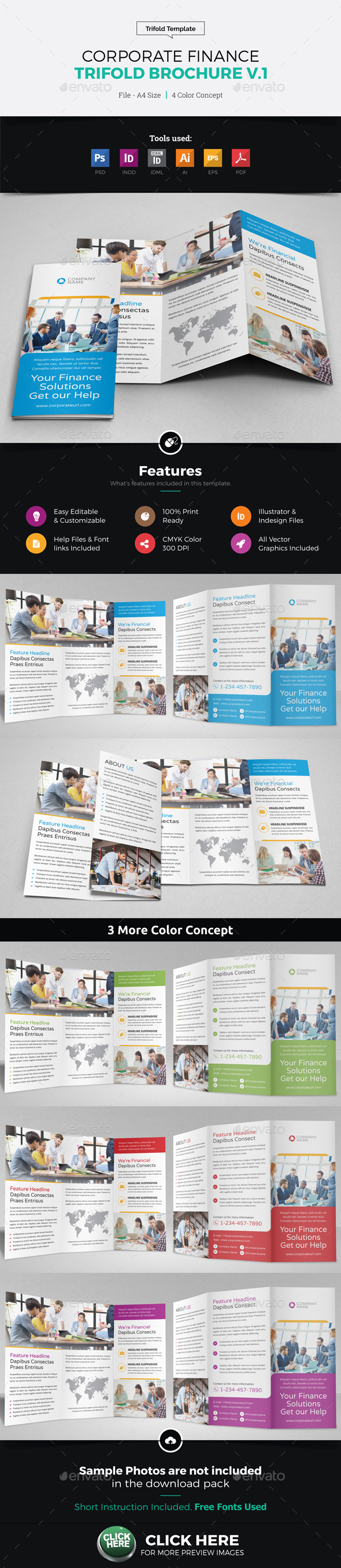 Corporate Finance Trifold Brochure v1 - Corporate Brochures