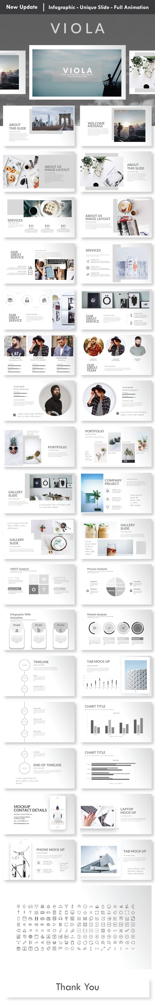 Viola Minimal Presentation - Creative PowerPoint Templates