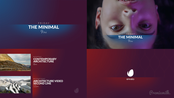 The Minimal Broadcast Package Video Displays template preview