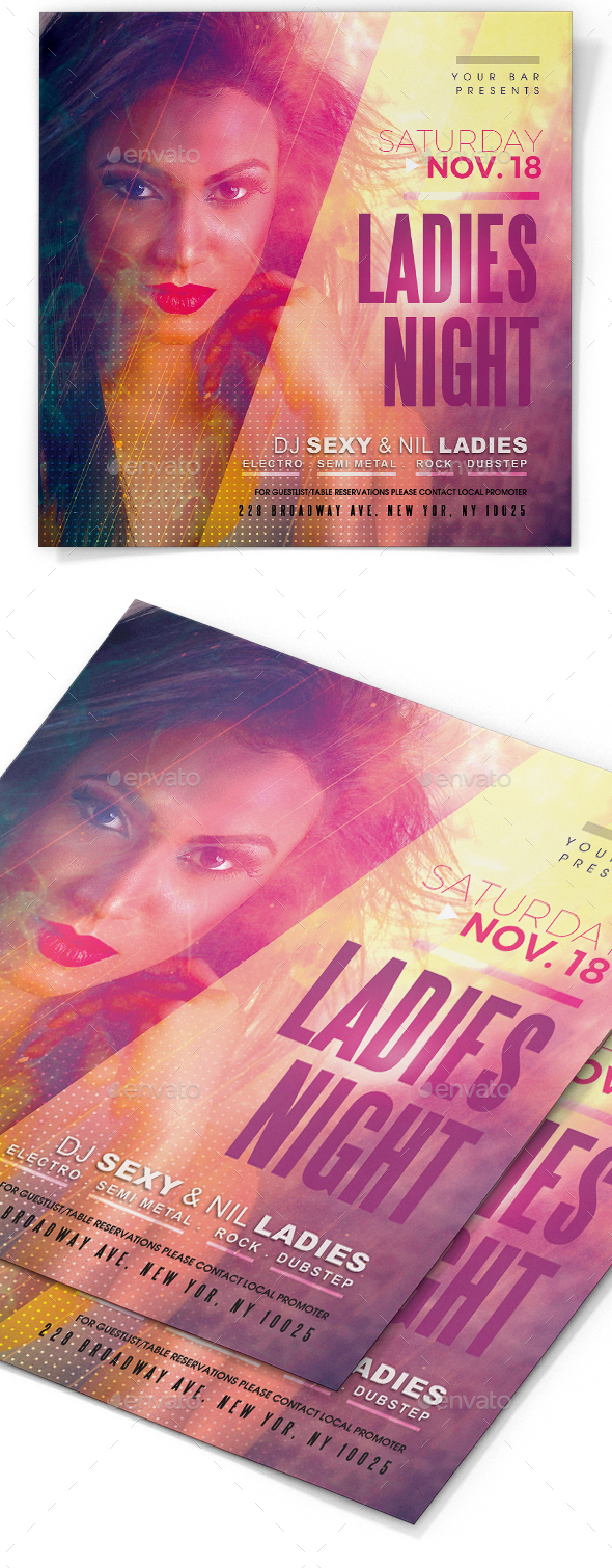Ladies Night Flyer Template - Clubs & Parties Events