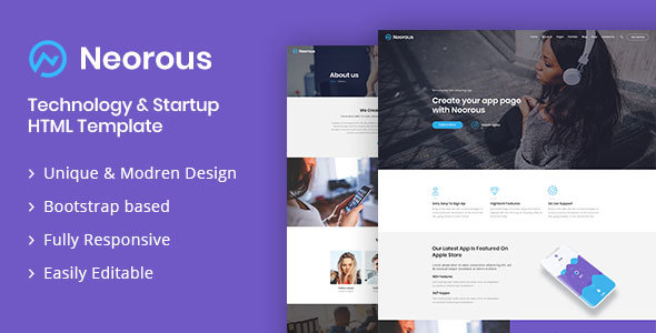 Awesome Neorous - SaaS, Software & Digital Agency Template