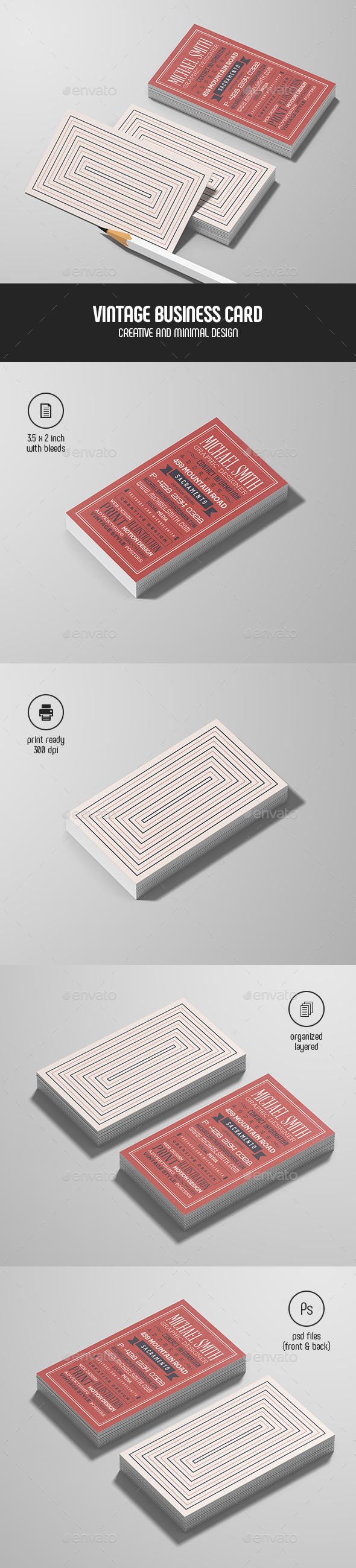 Vintage Personal Business Card - Retro/Vintage Business Cards