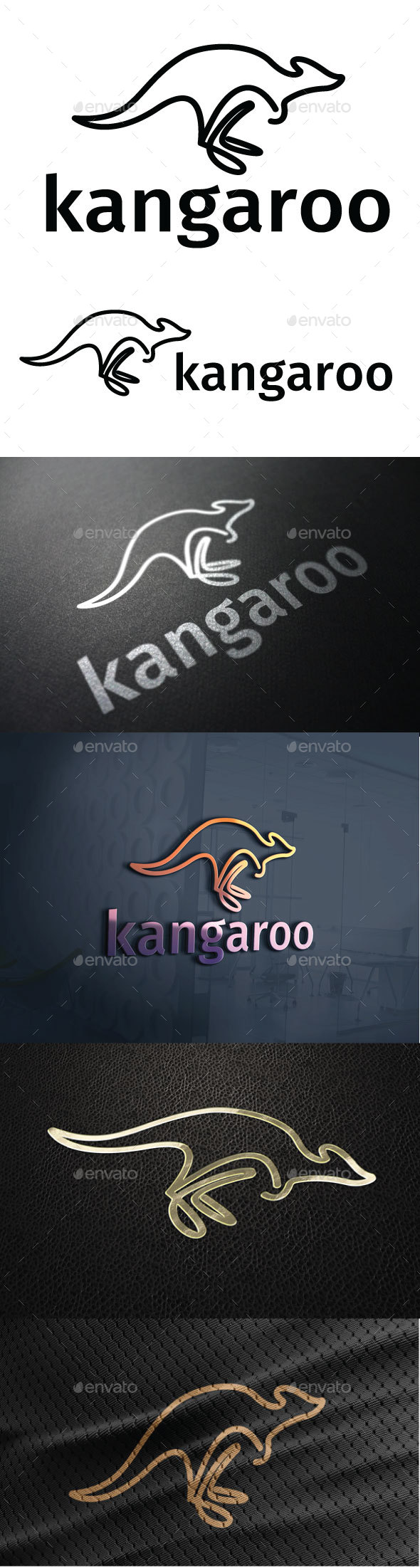 Kangaroo Logo - Animals Logo Templates