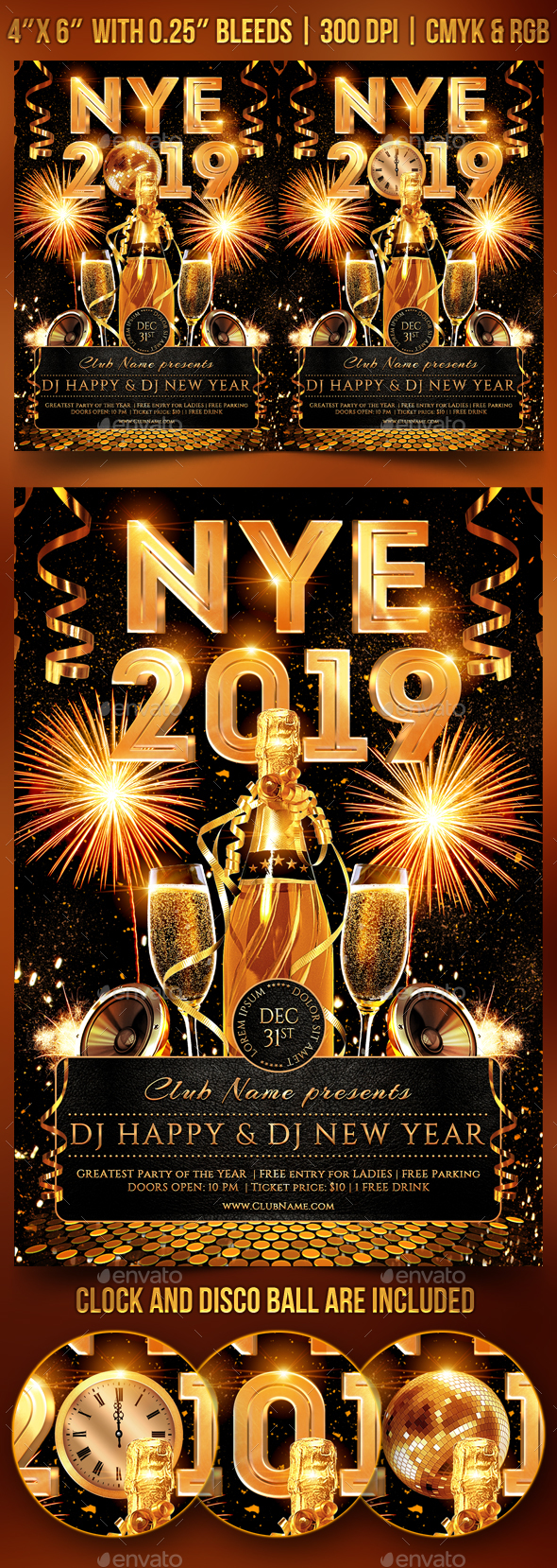 New Year's Eve Party Flyer - Clubs & Parties Events