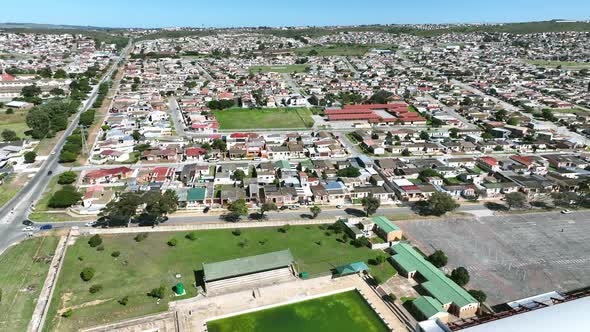 Drone View of Neighborhood in South Africa