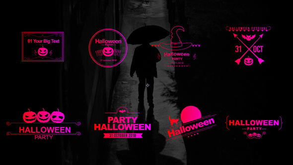 Halloween Party Titles - VideoHive 22742251