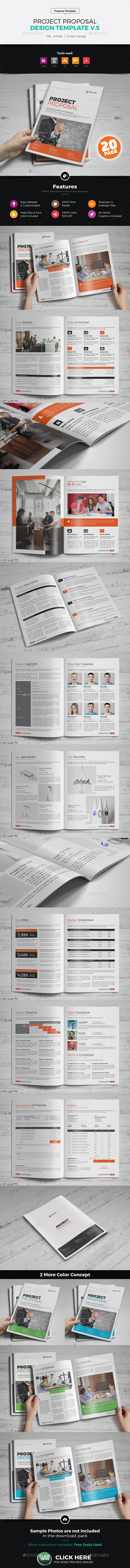 Project Business Proposal Design v5 - Proposals & Invoices Stationery